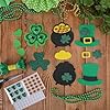Tlswshsy 24 Pack St. Patrick's Day Rhinestone Foam Craft Kit, Shamrock Gold Coin Pot Hat DIY Ornament, Irish Foam Craft Decoration for Irish Home Party Decoration Supplies Classroom Crafts Project #3