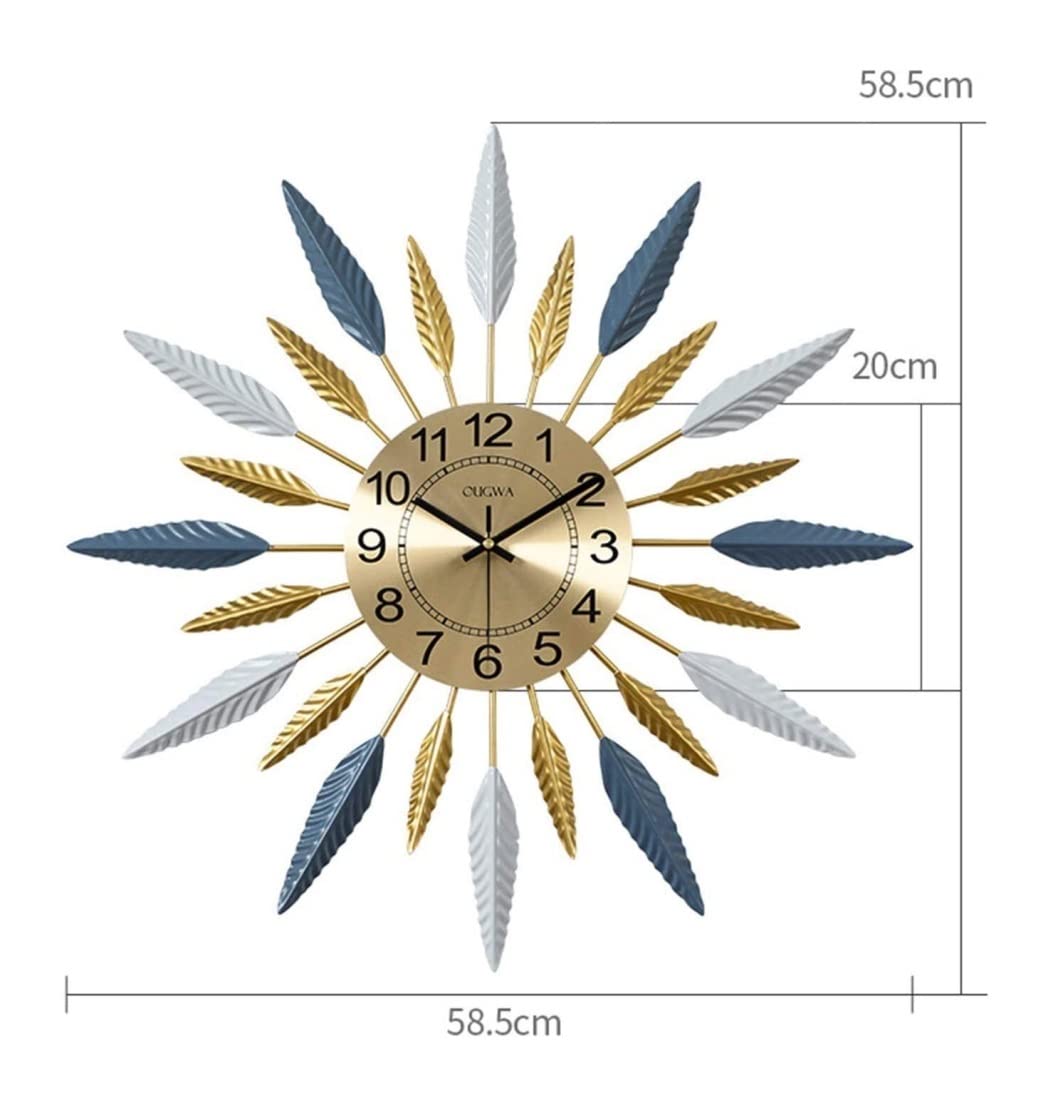 Orologi da Parete Reloj De Pared De Metal De Mediados De Siglo, Reloj De Decoración Creativa, Relojes De Cuarzo sin Tictac para Sala De estar, Dormitorio, Oficina Orologi da Parete Moderno