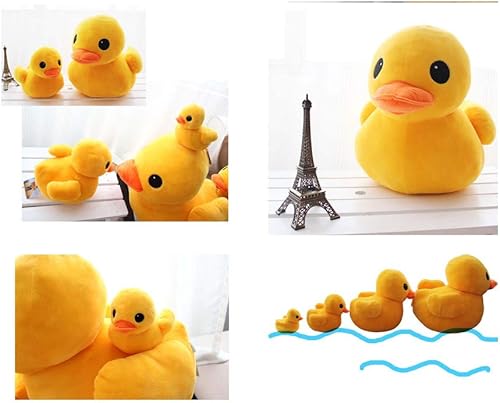 Miniatura 3 de VIDOSCLA Almohada de peluche de pato amarillo, muñecos de animales súper suaves para abrazar, regalo para niños