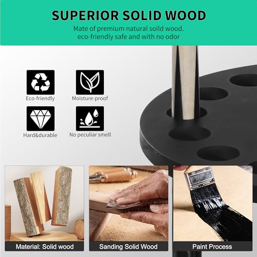 Cadeau de billard pour homme support de queue rotatif en bois - 6