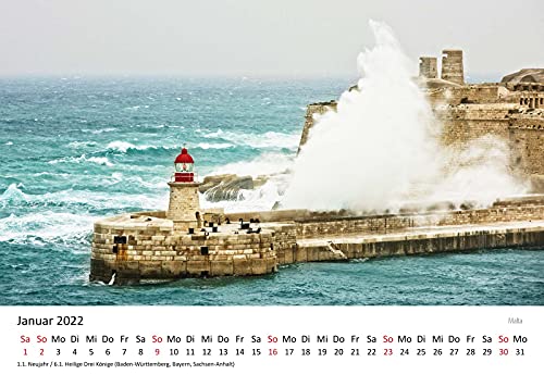 Edition Seidel Leuchtturme Premium kalender 2022 DIN A4 wandkalender zee strand eilanden - Image 4