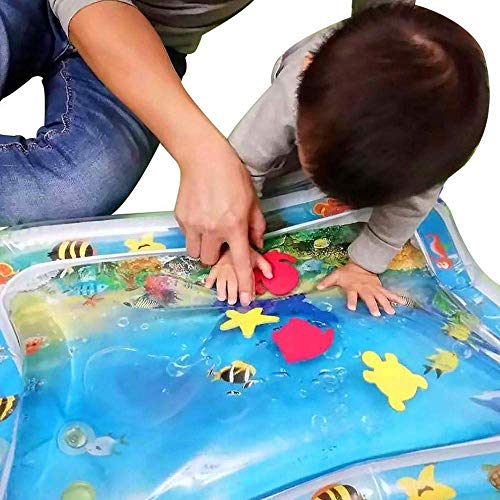 WeTest Inflatable Tummy Time Water Play Mat for Infants Toddlers, Premium Tummy Time Baby Water Mat,Fun Time Play Activity Your Baby\'s Stimulation Growth -Shark
