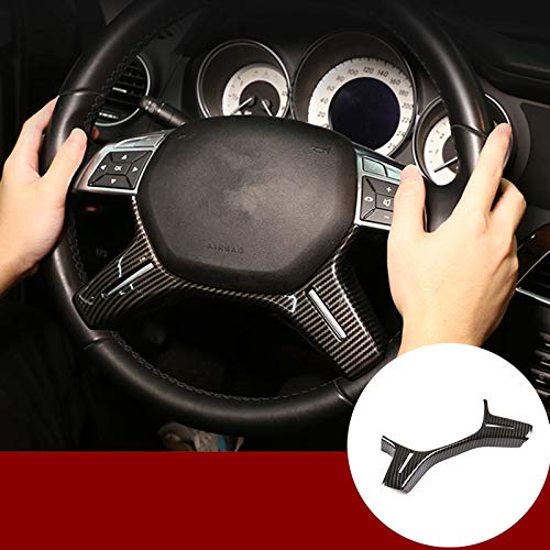 HOTRIMWORLDABS Carbon Fiber Style Inner Steering Wheel Frame Trim Cover for Mercedes-Benz ML W166 2012-2015 GL X166 2013-2015