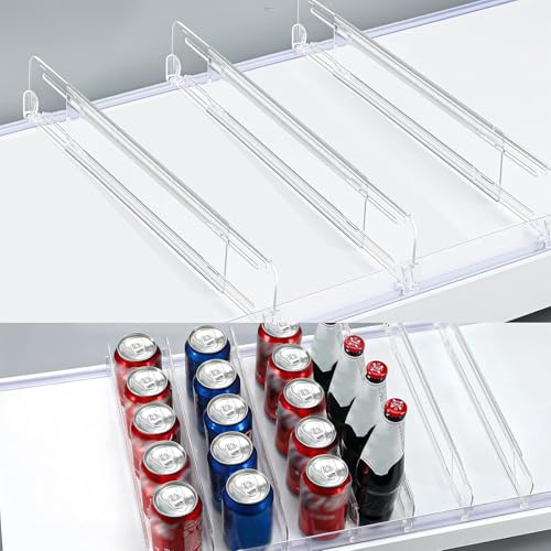 50 Pcs Adjustable Gondola Shelf Drawer Dividers with Front Fence Acrylic Retracting Item Organizer...