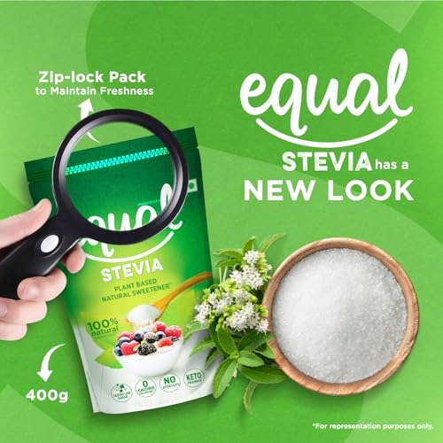 Image of Equal Stevia Pouch (400g) | Sugar-Free Powder | Natural Plant-Based Sweetener | Sweetness Equivalent to 1Kg of Sugar | 100% Natural & Zero Calorie Sugar Substitute | Tastes Like Sugar | Ideal for Diabetics