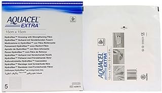 ConvaTec 3673282 AQUACEL Extra Hydrofiber Wound Dressing, 15x15cm (Pack of 5)