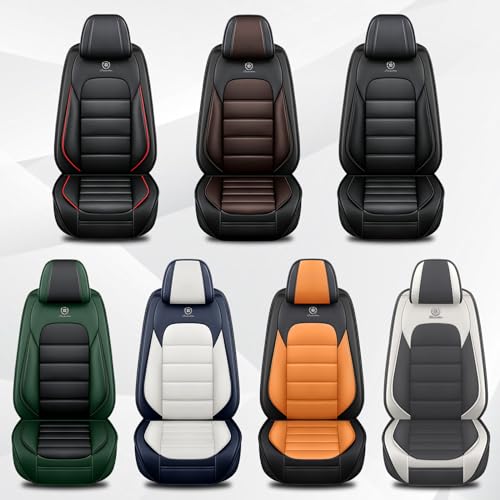 Image of Car Seat Cover Fit for Nissan 370Z 2009-2021,Compatible Airbag Non-Slip Waterproof Seat Cover,Car Seat Protector Premium Interior (Standard 2 Seats,Black Red)