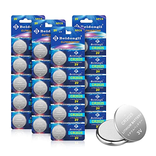 Beidongli Cr2025 Battery 3V Lithium Battery Coin Button Cell 20 Pack 【5-Year Warranty】 #TOP4