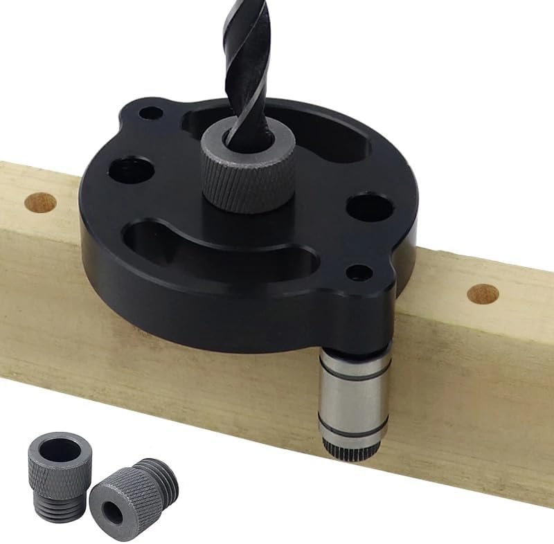 Self-Centering Dowel Jig – 6/8/10mm Wood Panel Hole Locator, Central Drilling Positioning Tool for Woodworking (steel)