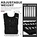 Adjustable Weighted Vest for Men Women, Up to 44LB with 96 Removable Steel Plates, Workout Weight Vest & Weighted Training Vest for Strength Training, Cardio & Running