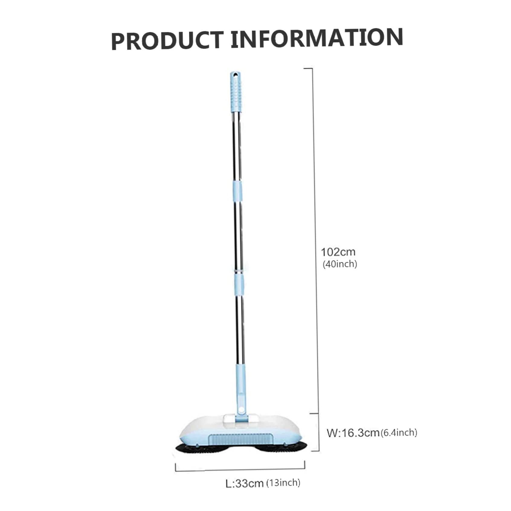 Brosse de nettoyage de tapis, balayeur à vide manuel de 2 en 1, vadrouille rotative à 180 degrés, balayeur de poussée à main, outil de nettoyage pour le nettoyage des animaux de compagnie, débris