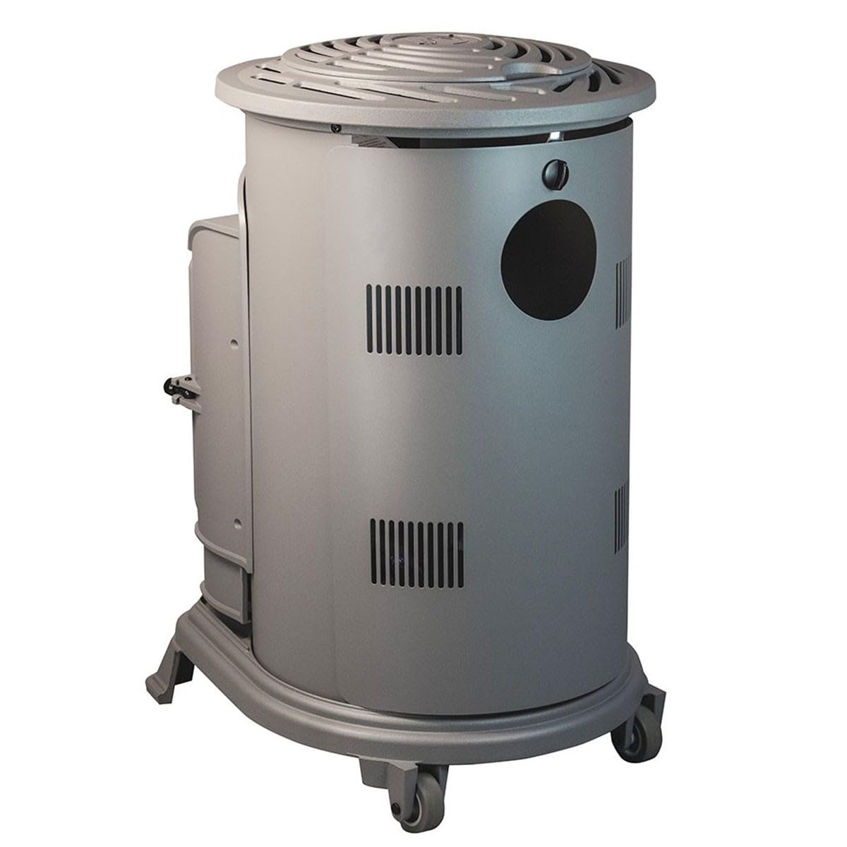 UNIVERSAL - Estufa de gas Provence 3,4 KW Gris Perla Efecto estufa de leña Hierro fundido genuino Calefacción auxiliar de gas efecto de fuego