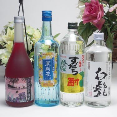 Amazon Co Jp 女子会で盛り上がりたい女子人気リキュール4本セット福袋 バラエティ編 飲み比べ4本セット 紫蘇梅酒 ジャスミン 牛蒡 すだち 食品 飲料 お酒