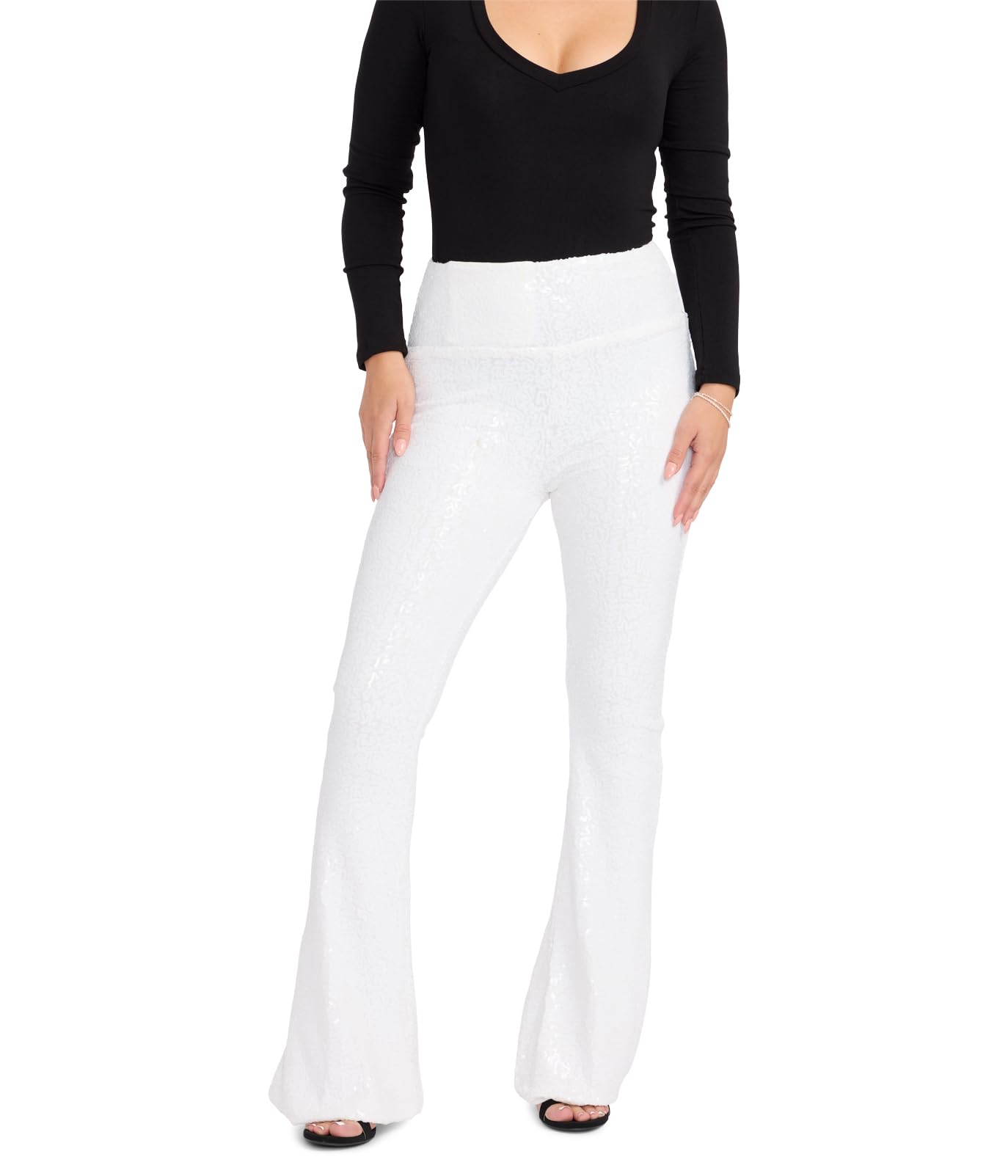 Tipsy Elves Shiny Sequin Leggings for Women for Holiday Outfits and Beyond