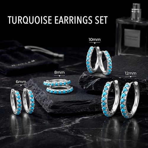 Image of Small Gold Huggie Hoop Earrings Set for Women Men Hypoallergenic 14K Plated Stack Cartilage Earrings, Sterling Silver Multiple Piercing Lightweight Mini Thin Cute Dainty Trendy Jewelry Gifts for Women