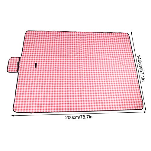 Thicken Beach Ground Mat Picknickmat, Hoge slijtvastheid strandmat, Outdoor voor de jacht(Red and white grid) - Image 8