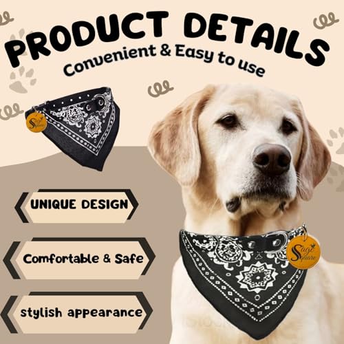 Image of Sage Square Stylish Dog Collar Scarf - Adjustable, Comfortable, Fashionable Accessory for Pets, Soft & Durable Fabric, Dog Breeds, Ideal for Daily Use, Special Occasions (Random)