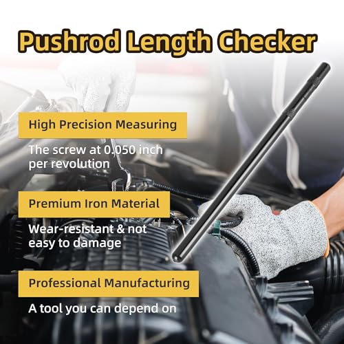 Image of Acouto Pushrod Length Checker 6.8-7.8 inches Push Rod Length Checking Tool Pushrod Measuring Tool Pinion Depth Checker 7702-1 Iron Black Adjustable Range
