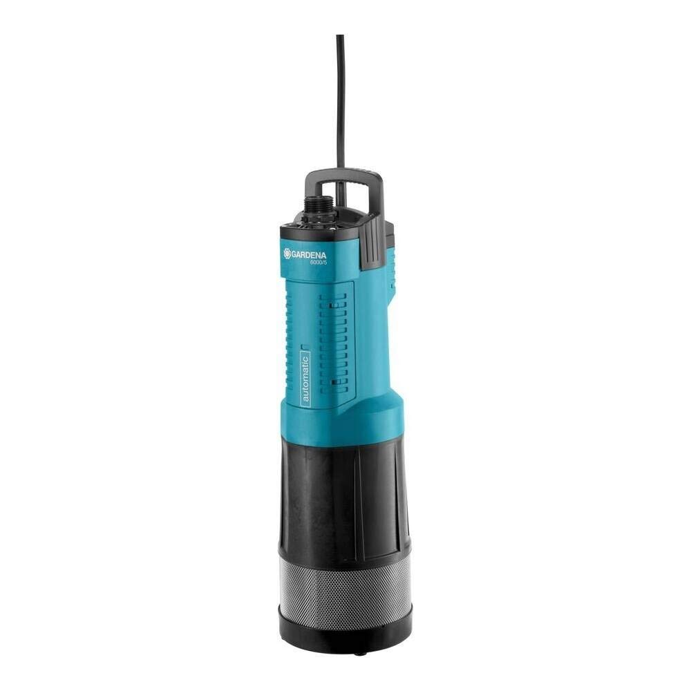Gardena Comfort Tauch-Druckpumpe 6000/5 automatic: Tauchpumpe mit 6.000 l/h Fördermenge, 1.050 W Motor, bis 12 m Eintauchtiefe, Schutz vor Trockenlauf, inkl. 15 m Befestigungsseil (1476-20)