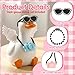 Josojoou 30PCS Porch Goose Accessories, 7 Inch Desk Goose Outfits with 10 Glasses, 3 Wings, 2 Crowns, 5 Necklaces, 7 Necklaces, 2 Camera Necklace, Sticky Dots, Cute Desk Gooses Accessories