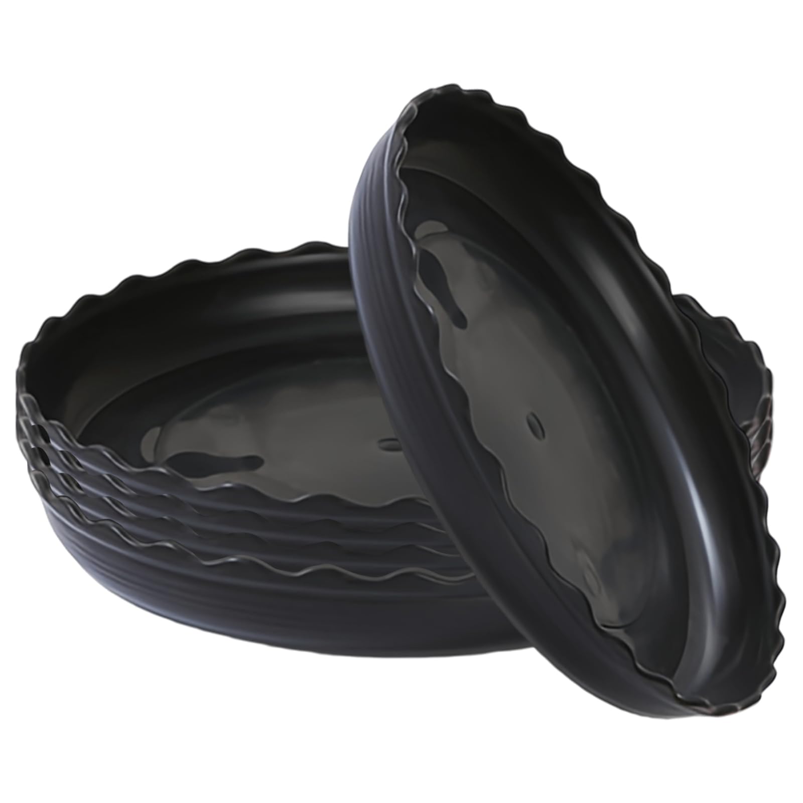 LLHONG 5 Pack Plant Saucers, Flower Pot Drip Trays for Indoor & Outdoor