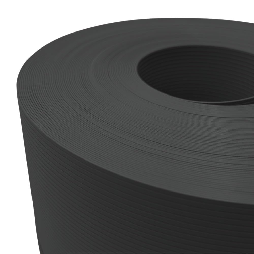 Rille 50 Meter Rolle 19cm hoch | Sichtschutzstreifen PP für Doppelstabmatten UV-beständiger Sichtschutz | Zaunblende Made in Germany | Rillenstruktur Anthrazit 50m