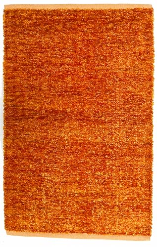 Image of House2Home Feather Cotton Blend Door Mat | 2Pc. Combo | 50x80cm | Side Binding - Available in 8 Colors (Carrot)