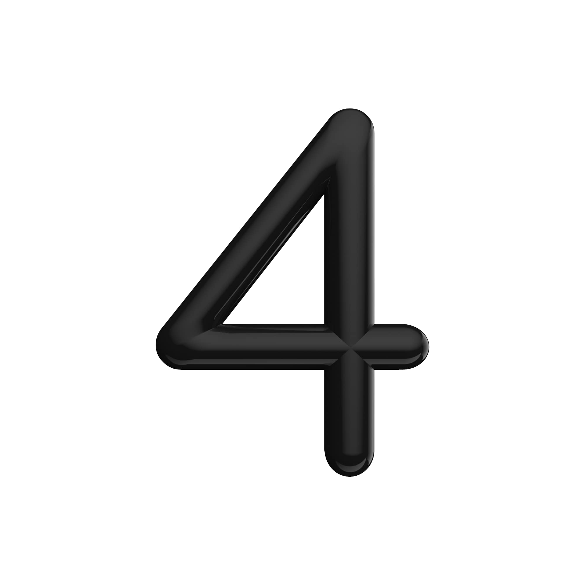 Ultion Sweet Black Door Numbers '4' - 3inch height - Self Adhering, No Drilling or Screwing Required … — image 1