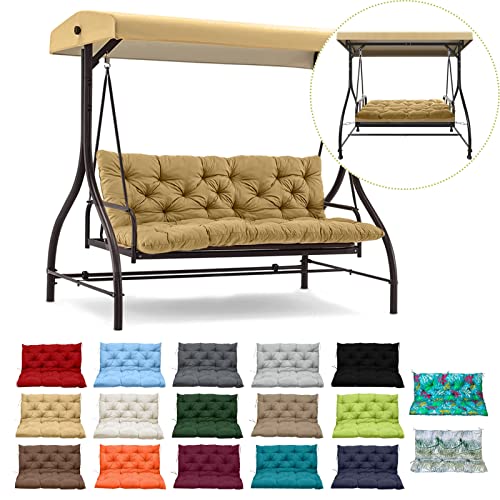 Encuentra la mejor selección de Bancas para jardin modernas para comprar online. 35 RUFXIEZW - Cojines de repuesto para columpio, cojín impermeable para porche, 2-3 asientos, cojín de repuesto con respaldo y lazos para patio, porche, jardín (color beige, 40 x...