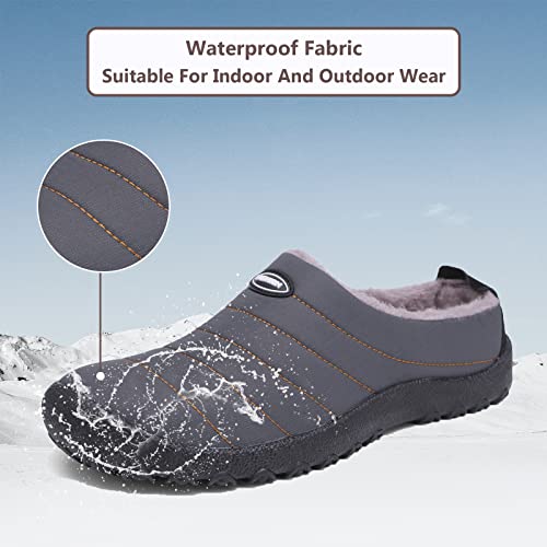 Winter Slippers for Men Women Warm Slip on House Slippers with Plush Lining Indoor Outdoor Anti-Skid Shoes3