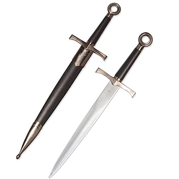 中世の鞘付き短剣 ポンメル T161 Amazon | 守護王の剣、中世の騎士の剣、鞘付き、約50インチ