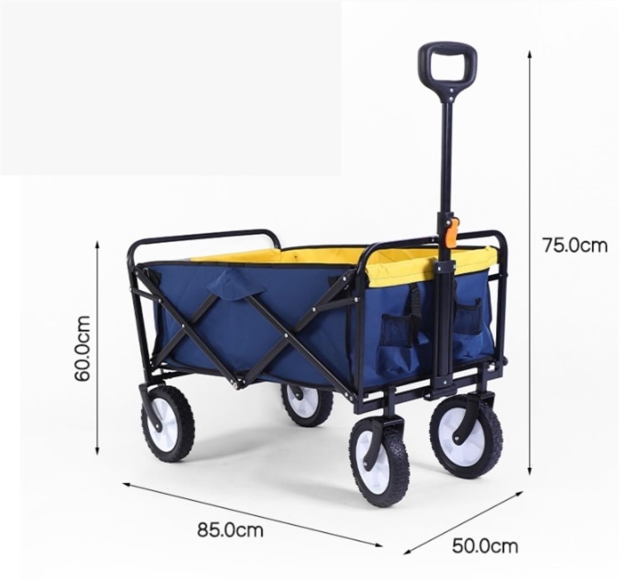 Generisch Dieser zusammenklappbare Bollerwagen mit großem Fassungsvermögen ist EIN Strandwagen mit großen Rädern und eignet Sich ideal für Camping, Garten und Outdoor-Aktivitäten.