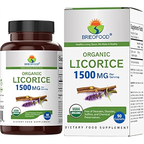 Brieofood Organic Licorice 1500mg Tablets Cover