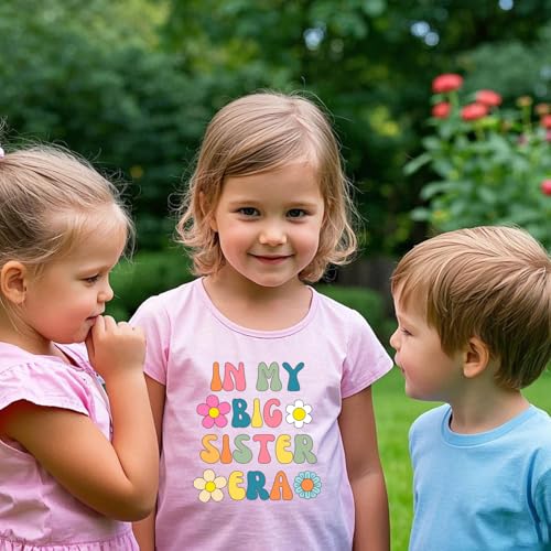 Image of Big Sister Shirt Toddler Shirts Promoted to Big Sister Announcement Big Sis Tees Little Kids Top 2-7T
