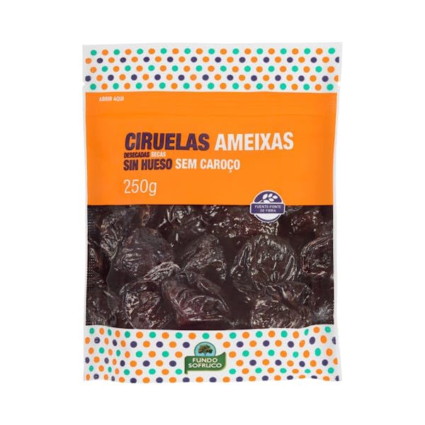 Pitted Dried Plums, 250g Pack, 6 Packs, 1.5kg Total Hacendado
