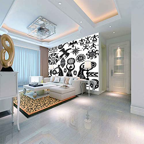 Papier peint panoramique 3D de danse abstraite 250x175 cm - 5