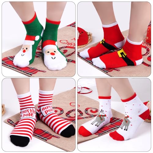 Nydotd 6 Pairs Kids Christmas Winter Socks Thick Cotton Warm Socks Thermal Crew Socks for Boys Girls Children4