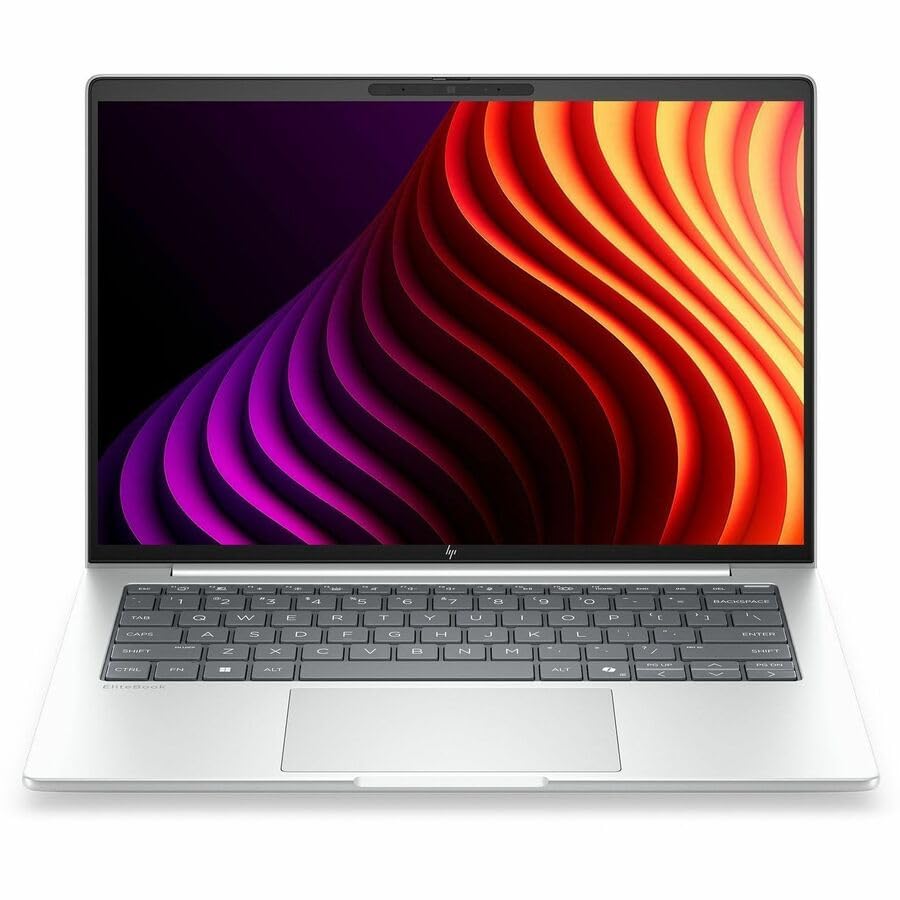 Image of HP EliteBook 8 G2i 14 inch Touchscreen Copilot+ PC Notebook - WUXGA - Intel Core Ultra 7 Series 3 365 - vPro Technology - 32 GB - 512 GB SSD - English Keyboard - Glacier Silver Aluminum - Intel Chip - 192