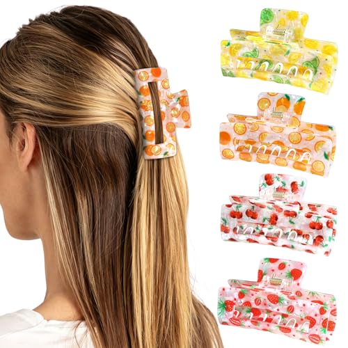 Pinces à cheveux fraise Jaciya anti-glisse pour maintenir les cheveux épais
