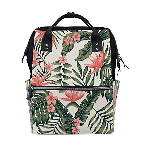 Sac à dos femme motif fleurs bleu marine idéal pour le travail et voyages