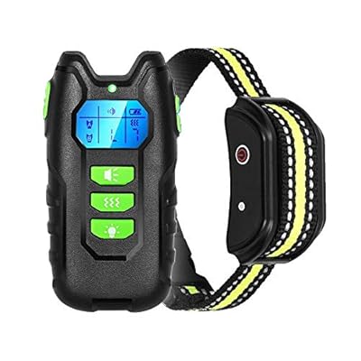 Dog Training Collar with Remote, Rechargeable Waterproof Home Dog Training Device Controller Safe Behavior Correct Dog Trainer for Small Medium Large Dogs, Up to 1000Ft Remote Range