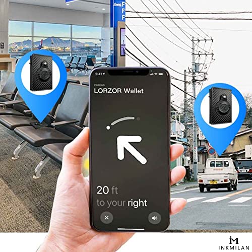 Image of INKMILAN Men's Slim Airtag Pop-Up Wallet Version 2 Credit Card Holder, RFID Blocking Anti-Loss Money Purse Ideal Gift for Men (No AirTag Included) (Carbon Fiber)