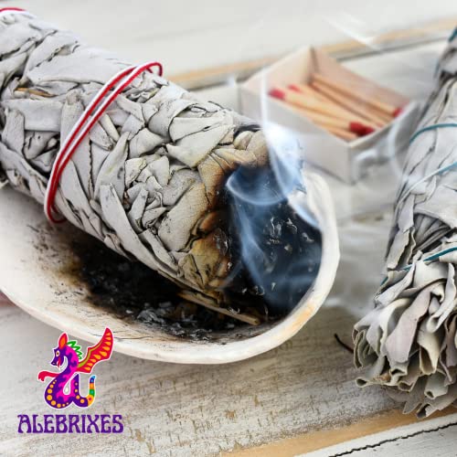 Alebrixes | Premium Quality Smudge Kit | Sage Wand And Palo Santo | Kit De Incienso De Salvia Azul, Sangre De Dragon Y Palo Santo| 4 Pz| Blue Sage, Dragons Blood Sage, Palo Santo #TOP4