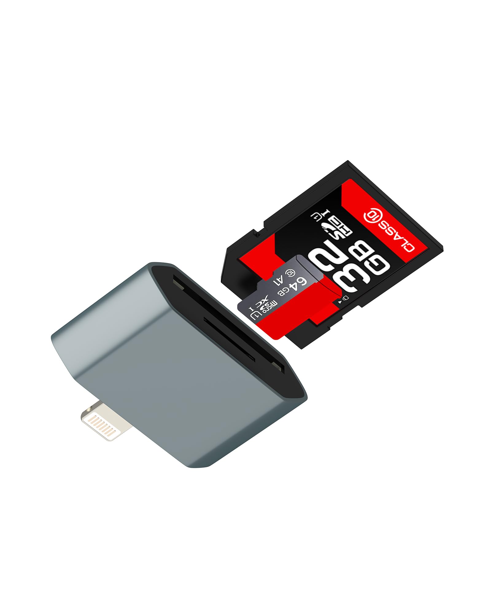 Lector de tarjetas SD para iPhone 14 13 Pro Max (2 en 1) para Apple Lightning a TF, adaptador de cámara digital, teléfono, memoria micro SD para iPad, accesorios de transferencia de fotos, convertidor