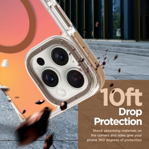 Image of Magnetic Case for iPhone 16 Pro Max [Compatible with Magsafe] [Cute Fashion Fluorescent Design] [1 Screen Protector] Slim Translucent Matte Case for iPhone 16 Pro Max 6.9 inch 2024, Desert