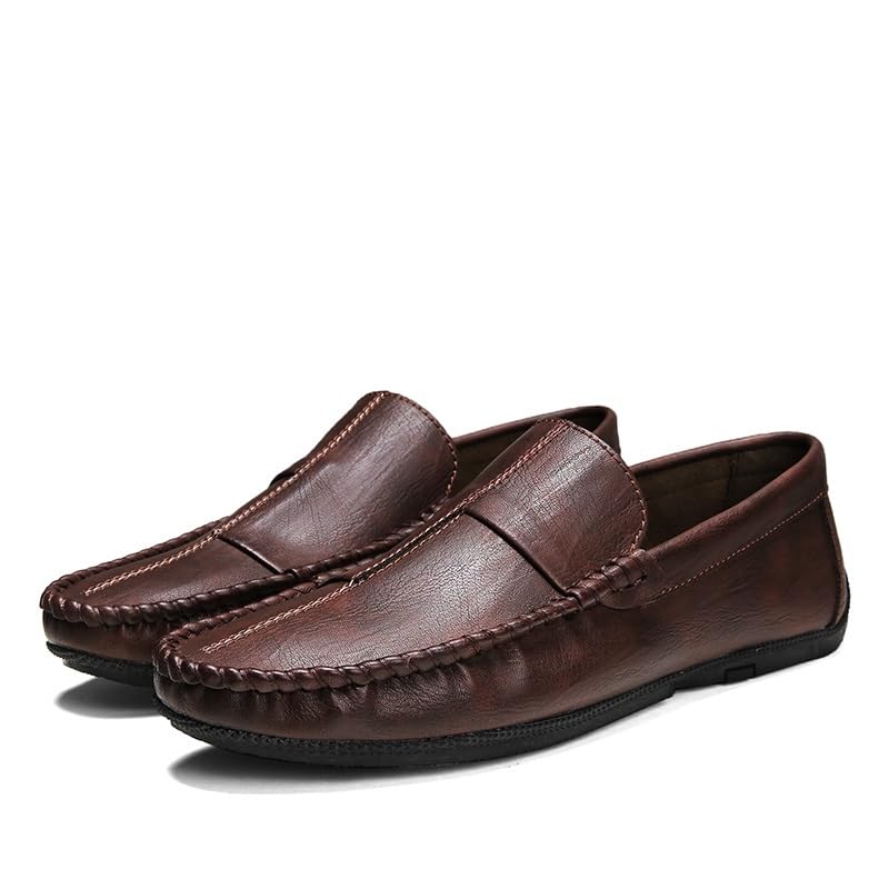 Loafers for Men Round Toe PU Leather Loafer Shoes Comfortable Anti-Slip Slip Resistant Classic Outdoor Slip-on3
