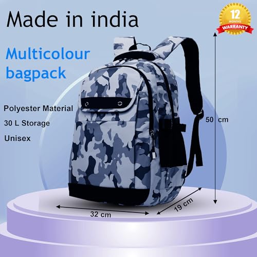 Image of Tinytot 30 Litre Waterproof School Backpack Bags for Women - Large 19 Inch Laptop Bag for Boys &Girls 12+ Years, College Bag for Girls and Boys, Men, Women - Ideal for Office, Travel, School, College