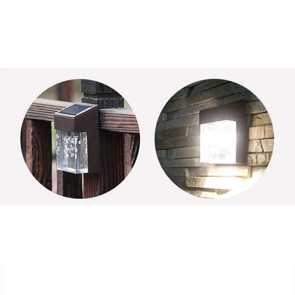 Paquete De 2 Luces De Pared Solar LED Al Aire Libre, Iluminación Decorativa Blanca Cálida Impermeable para El Jardín De La Puerta De La Pared del Chalet