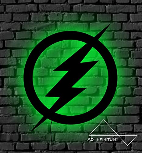 Image of AD INFINITUM LED Wall Lamp, Comic Lover, Bat Cave, Night Lamp, for Gift, Kids Room, Gaming Setup, Gaming Room, Man Cave (Flash Multicolor)