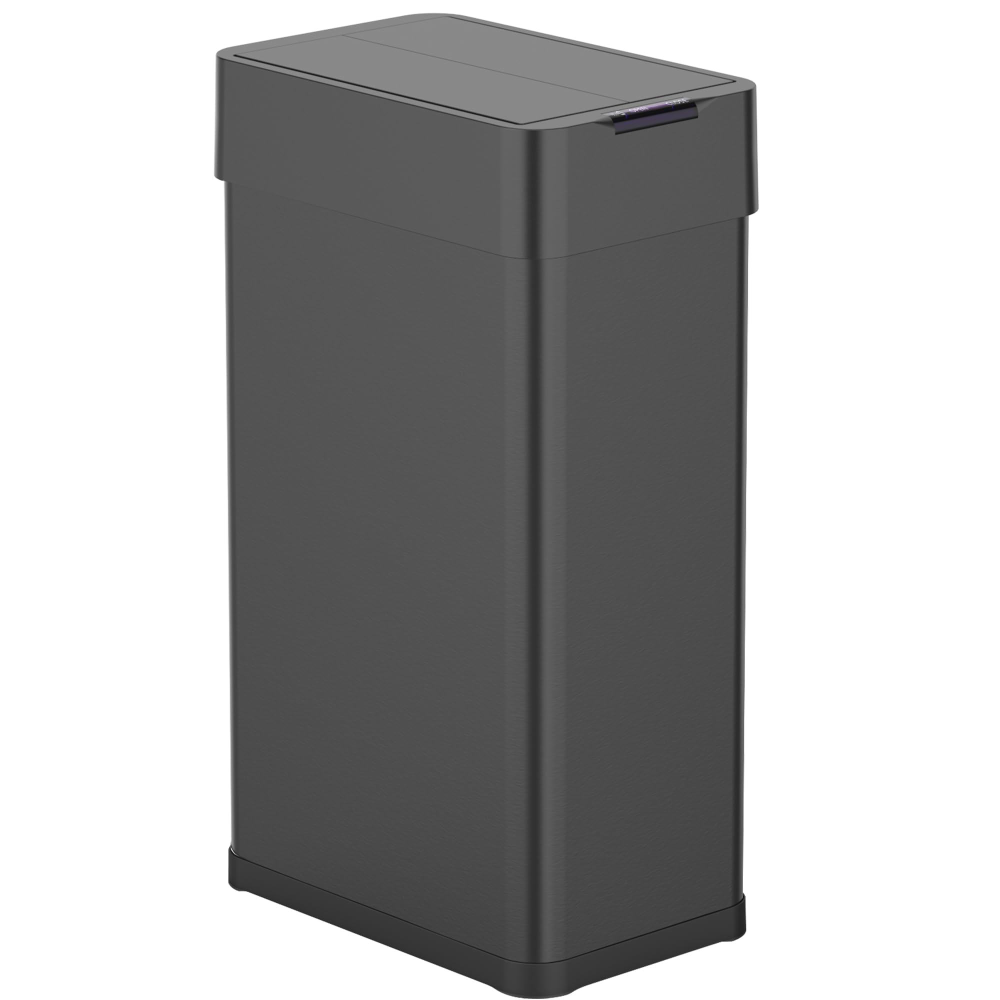 KITCHEN MOVE - Papelera de cocina automática (70 L, acero inoxidable, con flejado, apertura de mariposa, gran capacidad